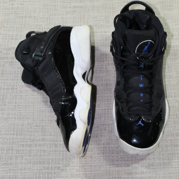 Nike Air Jordan 6 Rings Space Jam Size 9 Black and Blue Athletic Shoes - Picture 1 of 6